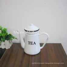 Retro Steel Enamel Teapot Coffee Pot With Lid